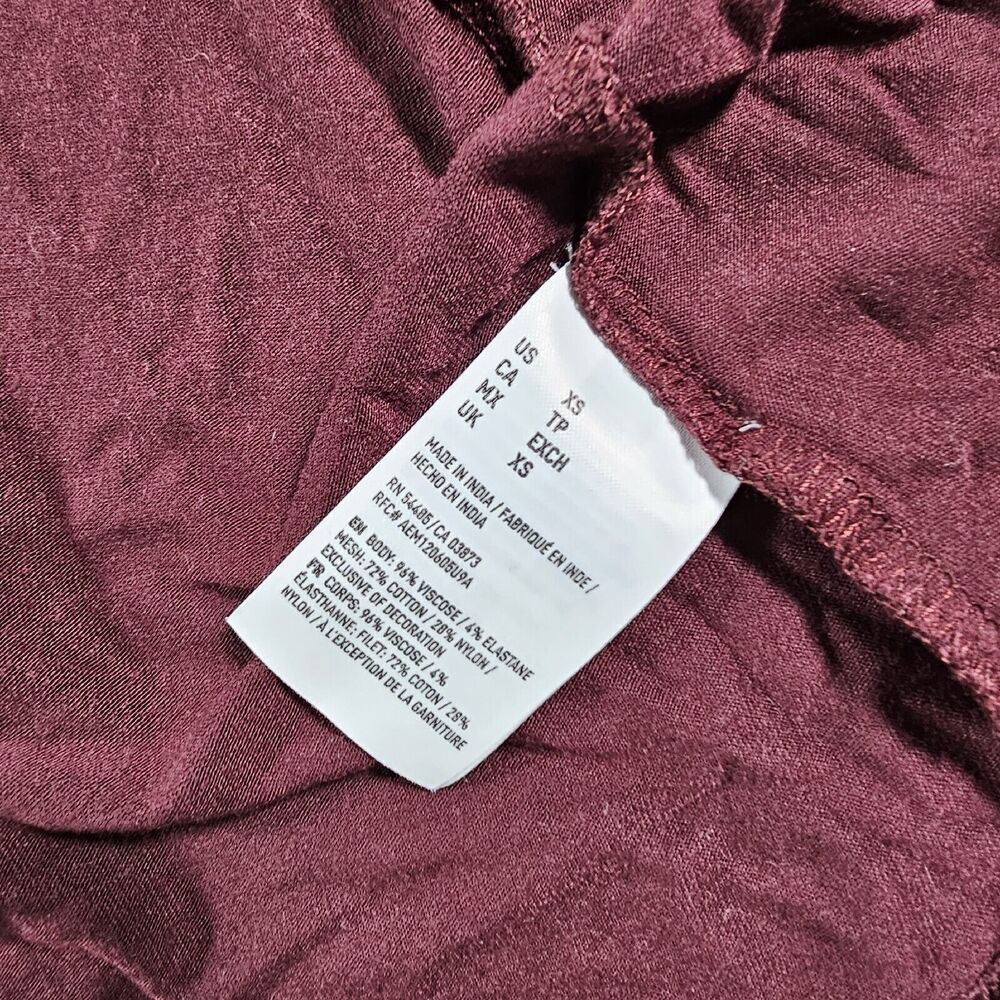 American Eagle Dress Womens XS Maroon Sleeveless Casual Spring Summer - Picture 5 of 7